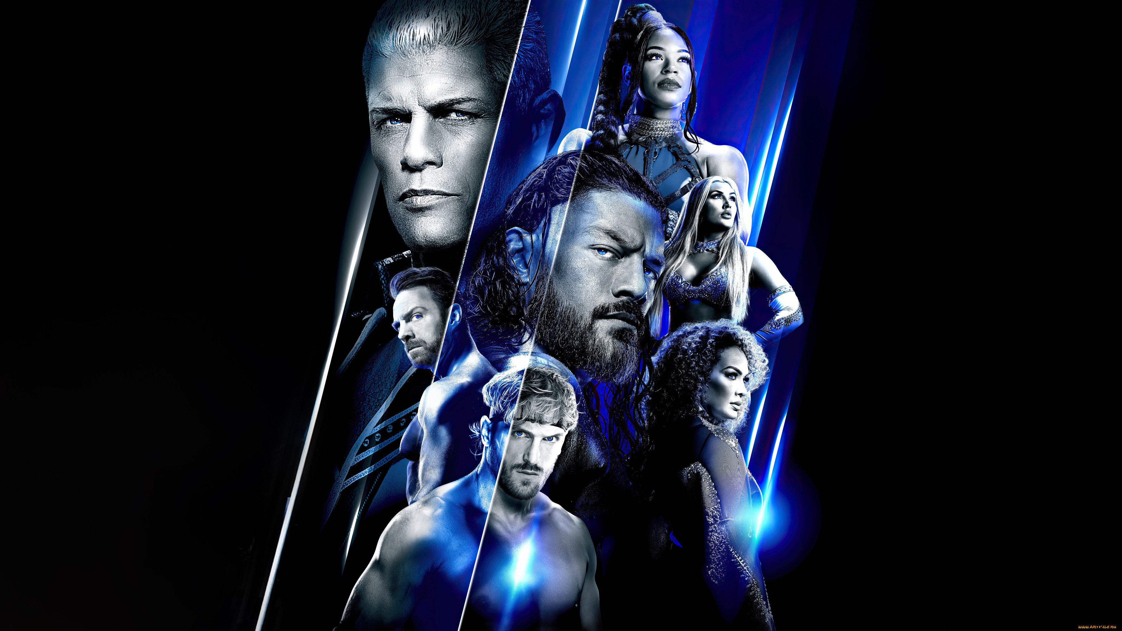 , wwe, smashdown, , , , , roman, reigns, logan, paul